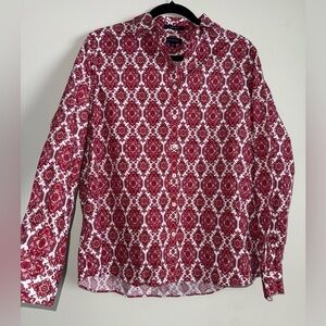 LANDS END women’s Shirt Button Up Long Sleeve No Iron Supima Sz 16✨